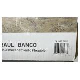 Seville Classics Trunk Bench with Foldable Storage in Black