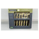 Tramontina 6 Piece Jumbo Steak Knife Set Stainless Steel Serrated Edge