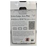 Extra-Large Area Rug 9 ft 8 in x 13 ft 7 in Gilbert Medallion Gray