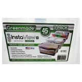 3 Pack Greenmode InstaView 45 Quart Clear Storage Boxes with Handle Locks