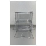2 Collapsible Clear Storage Bins and Organizers 12.4in x 12.4in x 14.9in - not in box
