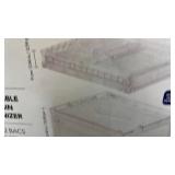 2 Collapsible Clear Storage Bins and Organizers 12.4in x 12.4in x 14.9in - not in box
