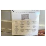 6 Drawer Dresser in White Finish with Damaged Corner, one drawer stuck in place