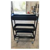 Neatfreak Extra-Wide Rolling Cart - 3 shelves - Damaged lower shelf