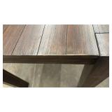 Wooden Pub Height Table with 4 Stools and Metal Frame - used condition