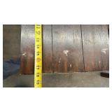 Wooden Pub Height Table with 4 Stools and Metal Frame - used condition