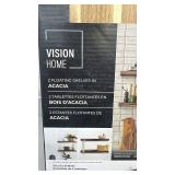 Set of 2 Vision Home Acacia Wood Floating Shelves