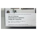 Set of 2 Vision Home Acacia Wood Floating Shelves