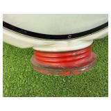 Original Vintage Texaco Hull Milkglass Screw on Base Gas Pump Globe