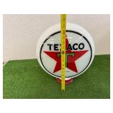 Original Vintage Texaco Hull Milkglass Screw on Base Gas Pump Globe