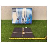 ND Slate Cheese Board & Mikasa Glasses