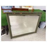 Mirror, Artwork & Wood Shelves