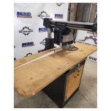 Wards Powr-Kraft 10 Inch Radial Arm Saw with Stand and Table