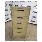 5-Drawer Metal Filing Cabinet with Assorted Tools and Leatherworking Supplies