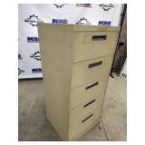 5-Drawer Metal Filing Cabinet with Assorted Tools and Leatherworking Supplies