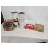 Construction Hardware Lot: Ulti-Flash Tape, Senco and Hitachi Fasteners, Mounting Clips