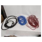 Set of 3 Heavy Duty Extension Cords Assorted Colors and Gauges