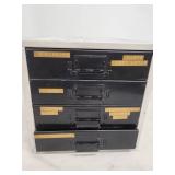 Metal Hardware Organizer Cabinet with Assorted Fasteners and Parts