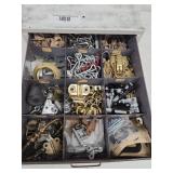 Metal Hardware Organizer Cabinet with Assorted Fasteners and Parts