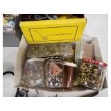 Leatherworking and Grommet Tool Lot with Electric Shear, Snaps, Punches, and Hardware