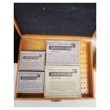 Vintage Lettering and Marking Tools Collection with Stencils, Pencils, and Wire Spools