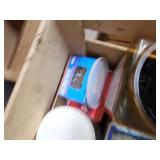 Large Mixed Lot of Nails Screws and Hardware in Storage Crate