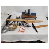 Collection of Vintage and Modern Hand and Power Tools with Guide Attachments