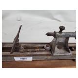 Vintage Metal Mini Lathe on Wooden Base