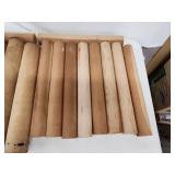 Set of 16 Wood Dowels and Blanks, 2 Inch Diameter, 19 Inch Length