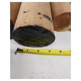 Set of 16 Wood Dowels and Blanks, 2 Inch Diameter, 19 Inch Length