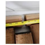Set of 16 Wood Dowels and Blanks, 2 Inch Diameter, 19 Inch Length