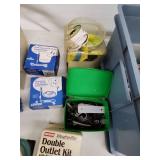 Large Assortment of Electrical Parts, Outlets, and Lamp Components