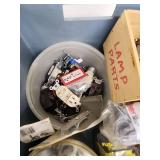 Large Assortment of Electrical Parts, Outlets, and Lamp Components