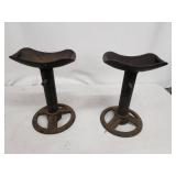 Pair of Vintage Adjustable Iron Tire/Jack stands