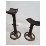 Pair of Vintage Adjustable Iron Tire/Jack stands