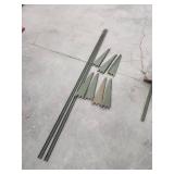 Lot of Metal Shelving Supports and Brackets and Aluminum Angle Iron
