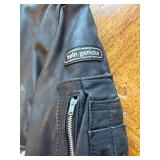 Hein Gericke Leather Bomber Jacket Size 34 Quilted Lining