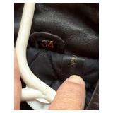 Hein Gericke Leather Bomber Jacket Size 34 Quilted Lining