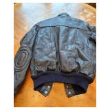 Hein Gericke Leather Bomber Jacket Size 34 Quilted Lining