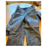 Hein Gericke Leather Bomber Jacket Size 34 Quilted Lining