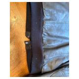 Hein Gericke Black Leather Bomber Jacket Size 40 with Quilted Lining