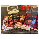 Vintage Osterizer Galaxie Blender, Hoover 8900 Mixer, Cookbooks, and Glassware Assortment