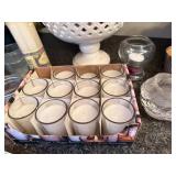 Large Collection of Candles, Holders, and Spa Accessories