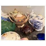 Collection of 11 Vintage and Decorative Teapots, Assorted Styles