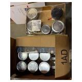 Collection of Assorted Canning and Mason Jars with Lids