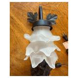 Cherub Wall Sconce Lamp with Frosted Glass Shade