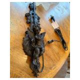 Cherub Wall Sconce Lamp with Frosted Glass Shade