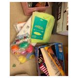 Holiday and Craft Supplies Collection with Ribbons, Wrapping Paper, Pinecones