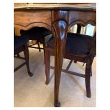 Antique Wooden Dining Table with 4 Chairs and 18-Inch Leaf