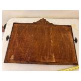 Vintage Rectangular Wall Mirror with Ornate Carved Wood Frame